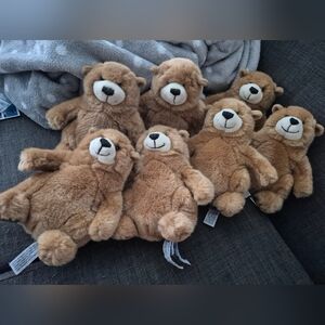 Seven Charmin Small Teddy Bears